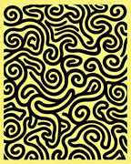 Bold Black Swirl Patterned Rug