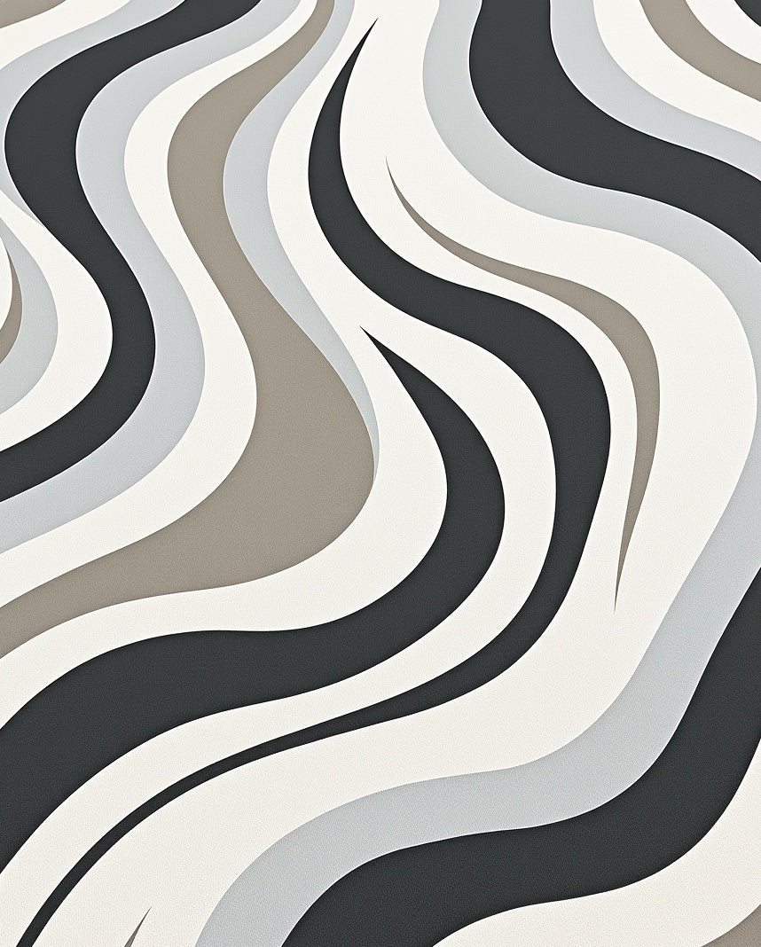 Abstract Swirl Neutral Color Rug