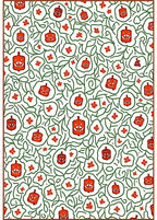 Orange Jack-o'-lantern Vine Whimsy Rug