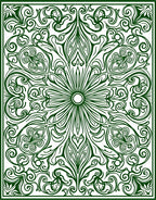 Intricate Floral Swirl Pattern Rug