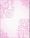 Pink Floral Swirls Pattern Rug