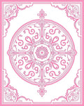 Ornate Mandalas Pink Pattern Rug