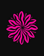 Vibrant Pink Floral Mandala Rug