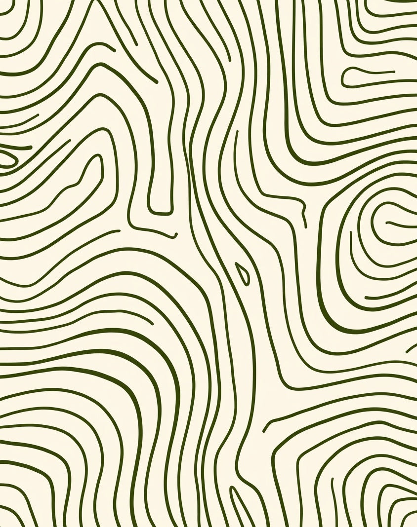 Abstract Contour Wavy Pattern Rug