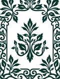 Ornate Vine Scrollwork Pattern Rug