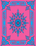 Bold Geometric Floral Pattern Rug