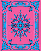 Bold Geometric Floral Pattern Rug