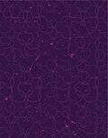 Dark Purple Geometric Floral Splatter Rug