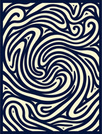 Swirling Ink And Cream Abstract Design Rug