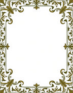 Ornate Floral Scroll Border Design Rug