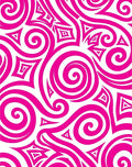 Bold Pink Swirl Triangle Pattern Rug