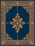 Ornate Gold Naval Floral Pattern Rug