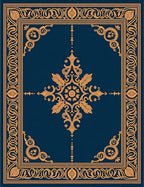 Ornate Gold Naval Floral Pattern Rug