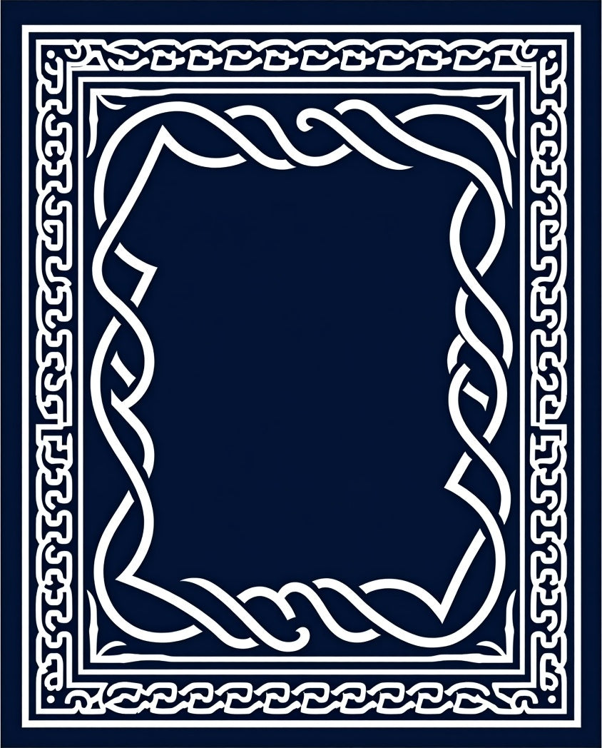 Classic Interlocking Border Design Rug