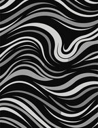 Modern Grays Stripe Whirling Pattern Rug