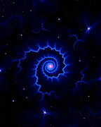 Cosmic Blue Spiral Starscape Rug