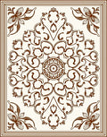 Elegant Floral Mandala Style Rug