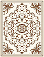 Elegant Floral Mandala Style Rug