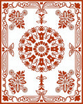Ornate Floral Medallion Pattern Rug