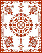 Ornate Floral Medallion Pattern Rug