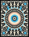 Bold Floral Mandala Pattern Rug