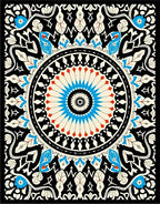 Bold Floral Mandala Pattern Rug