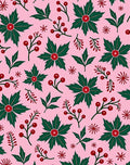 Festive Holly Berry Branch Collage Rug