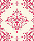 Ornate Pink Swirls Floral Pattern Rug