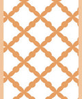 Orange Lattice Geometric Pattern Design Rug