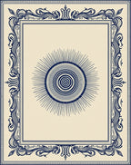 Sunburst Mandala With Ornate Border Rug