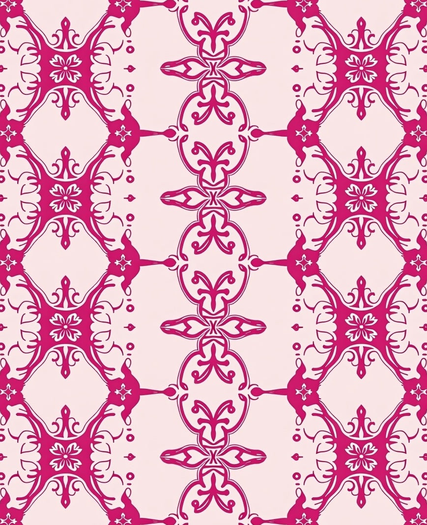 Ornate Scrollwork And Floral Pattern Rug
