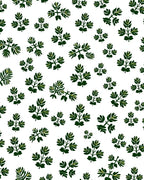 Green Leaf Pattern Casual Design Rug
