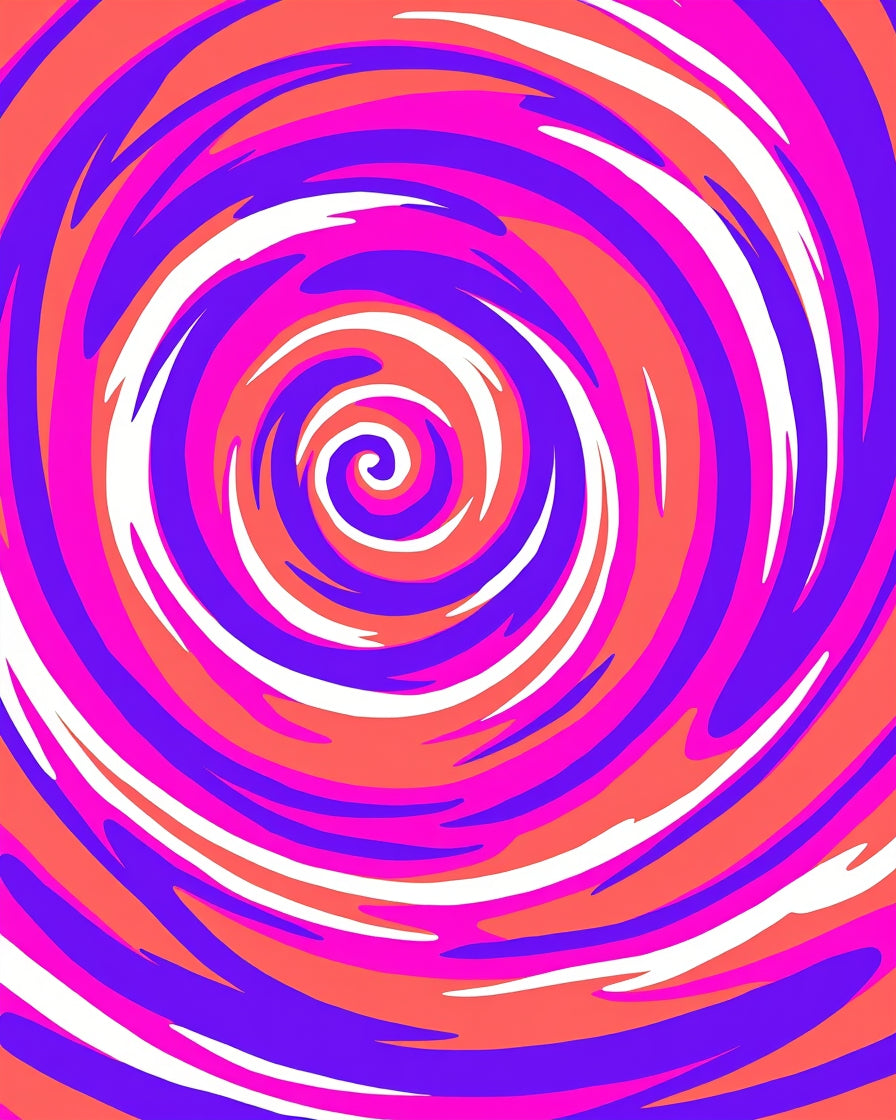Vibrant Pink Purple Swirl Rug
