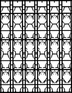 Monochrome Geometric Grid Pattern Rug