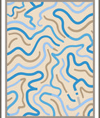 Flowing Lines Abstract Pattern Rug