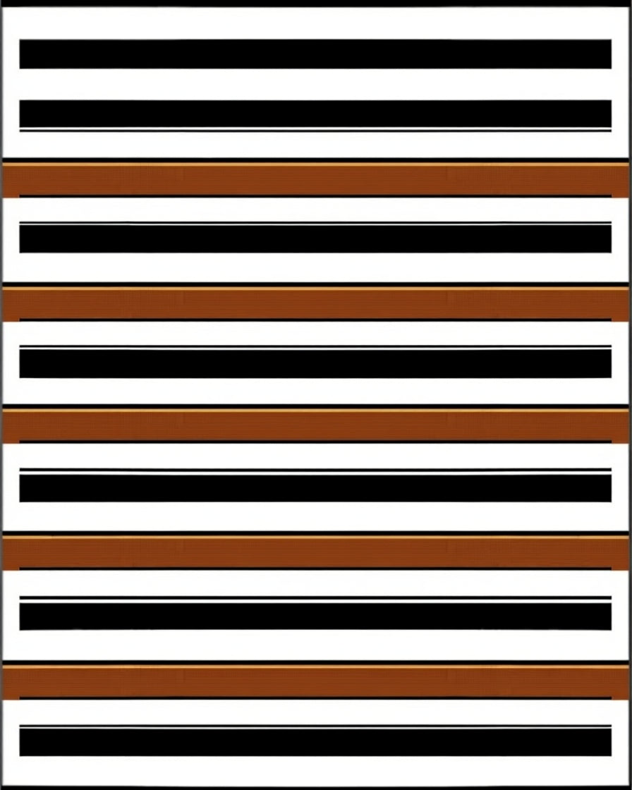 Bold Striped Monochrome Tones Rug