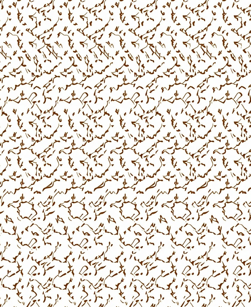 Brown Abstract Scribble Pattern Rug