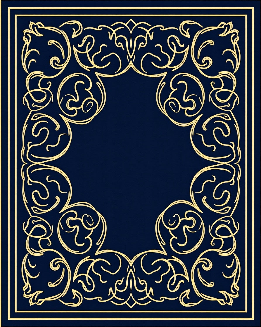 Ornate Swirl Embossed Vintage Rug