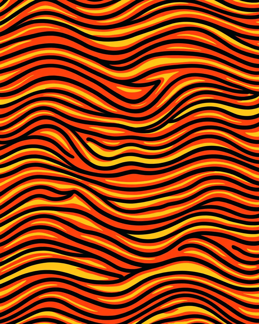 Bold Wavy Lines Pattern Rug
