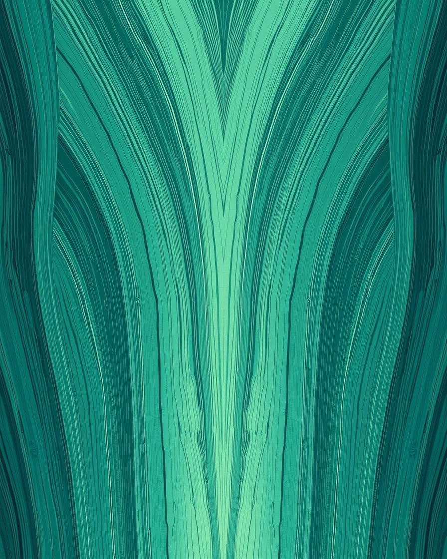 Green Flowing Stripe Patterned Rug