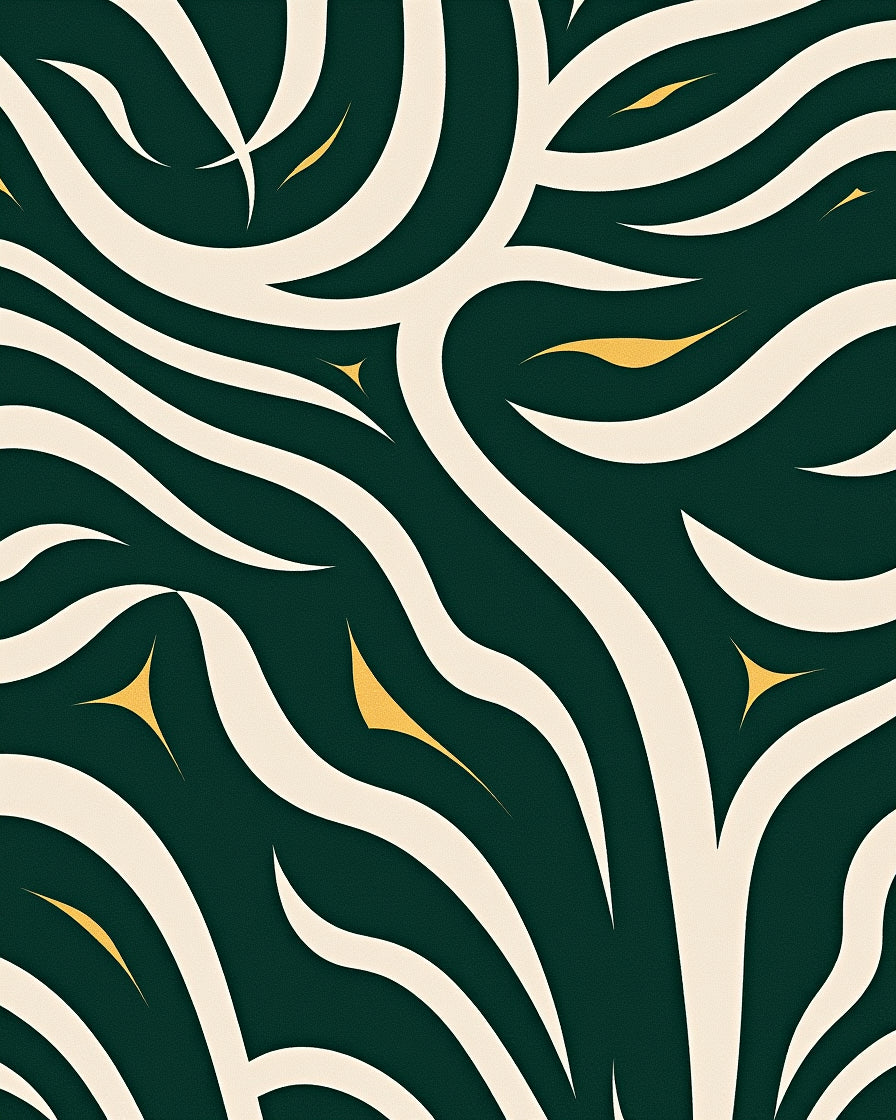 Abstract Organic Swirl Pattern Rug