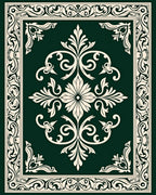 Elegant Floral Scrollwork Intricate Design Rug
