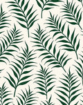 Dark Green Leaf Pattern Design Rug