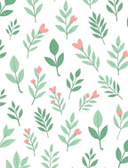 Delicate Floral Branch Pattern Design Rug