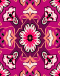 Vibrant Floral Medallion Pattern Rug
