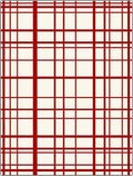 Classic Red White Grid Pattern Rug