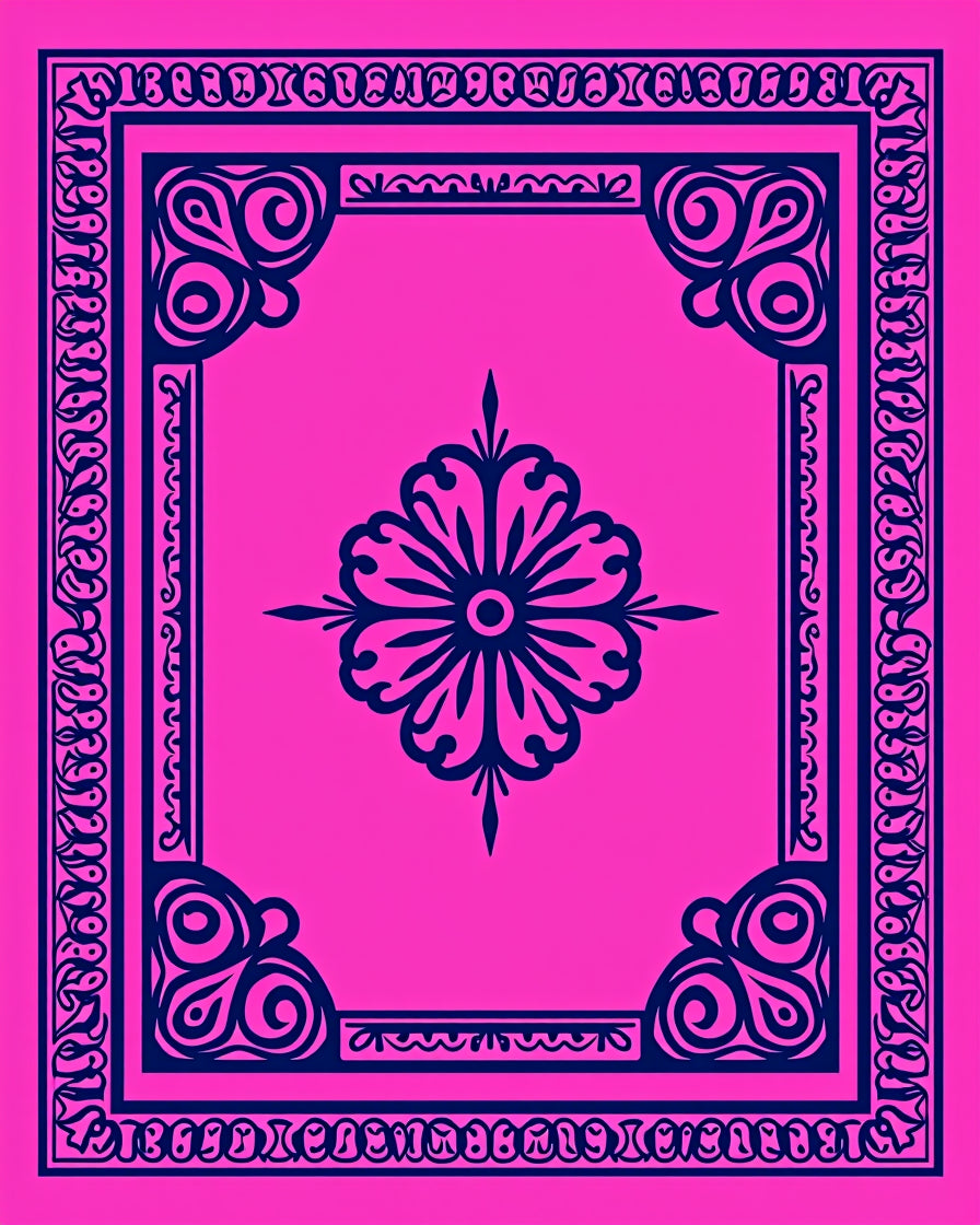 Ornate Floral and Scroll Design Rug