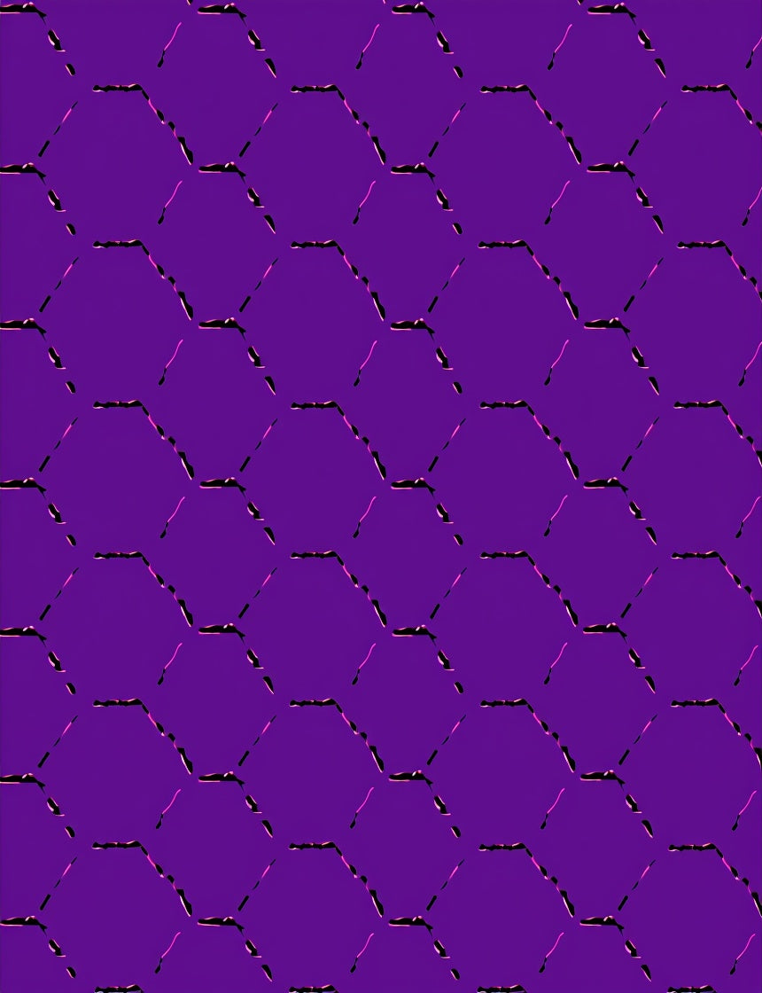Aesthetic Purple Hexagonal Repeat Design Rug