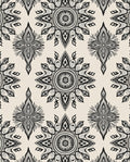 Monochromatic Mandala Star Patterned Rug