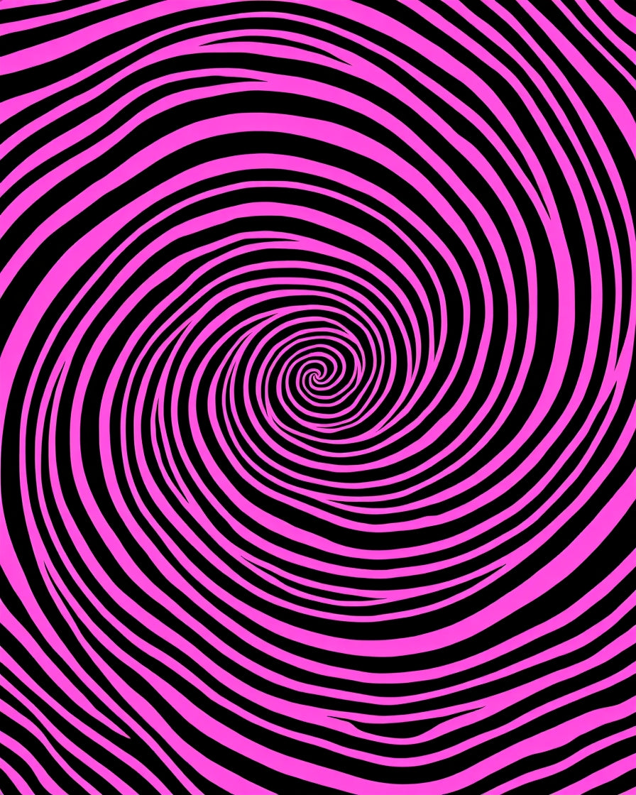 Vibrant Pink Swirl Pattern Rug